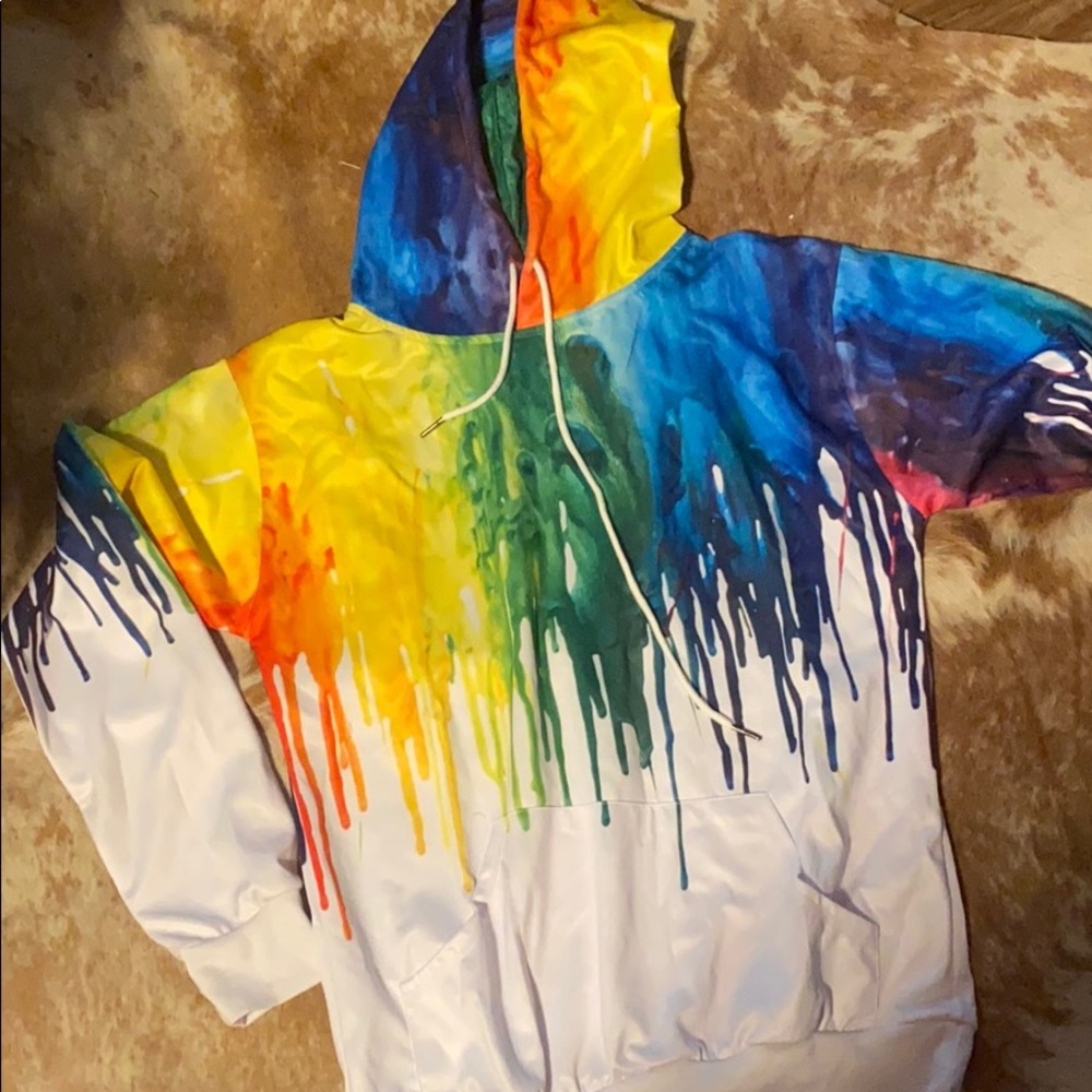 Dripping paint hoodie